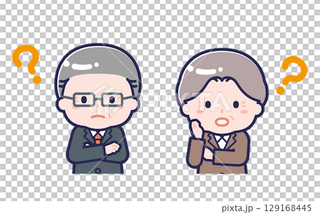 Senior office worker / duo / man and woman 04 129168445