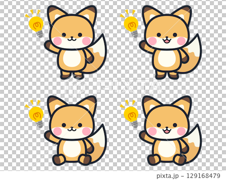鼓舞人心的可愛迷你狐狸插圖集 129168479
