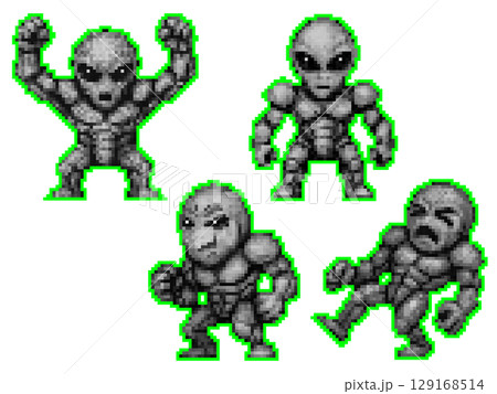 ドット絵のボスキャラモンスターイメージ 129168514