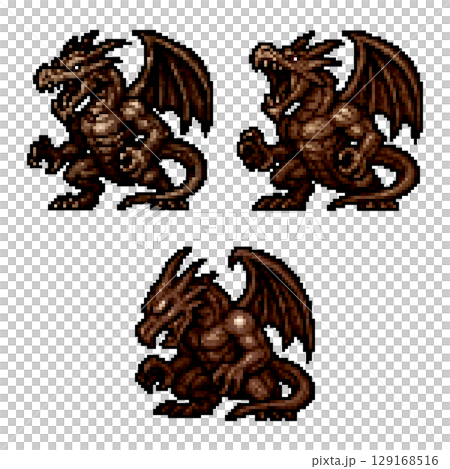 ドット絵による最強ドラゴンのイメージ 129168516