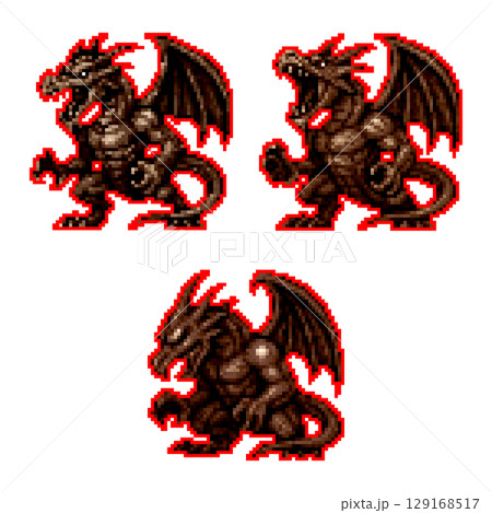 ドット絵による最強ドラゴンのイメージ 129168517