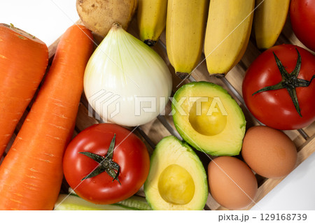 Fresh organic vegetables for cooking salad. diet and healthy food. 129168739