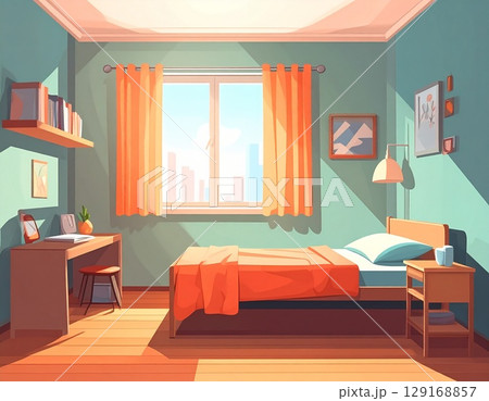 寮の部屋 シンプルなイラスト 寮の部屋 シンプルなイラスト 129168857