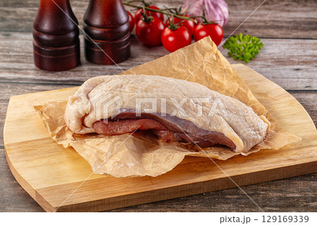 Raw duck breast fillet for cooking Raw duck breast fillet for cooking 129169339