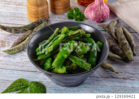 Steamed green bean strings heap Steamed green bean strings heap 129169421