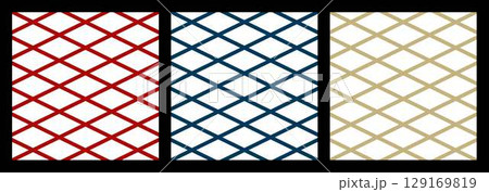 3色の和柄パターン 129169819