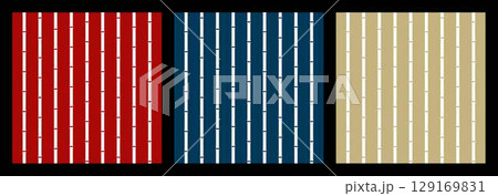 3色の竹和柄パターン 129169831