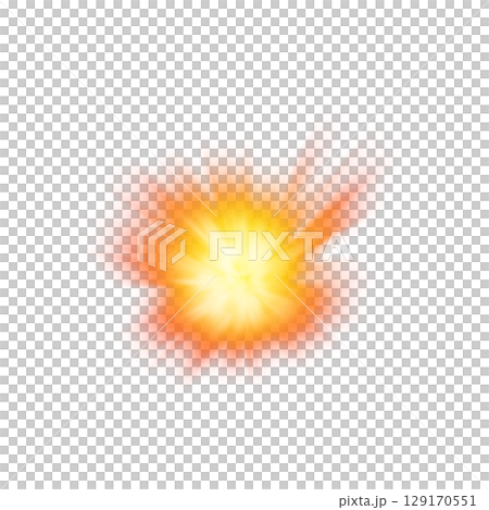 背景透明の赤い爆発エフェクト 129170551