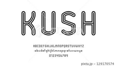 Set of alphabets font letters and numbers modern abstract design vector illustration Set of alphabets font letters and numbers modern abstract design vector illustration 129170574