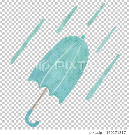 雨的水彩插圖 雨的水彩插圖 129171217