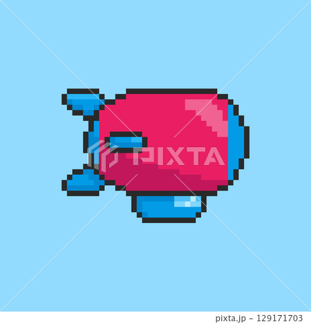 Pixel art Zeppelin Airship game asset design Pixel art Zeppelin Airship game asset design 129171703