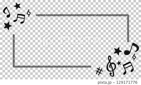 Colorful illustration of cute musical notes 129171776