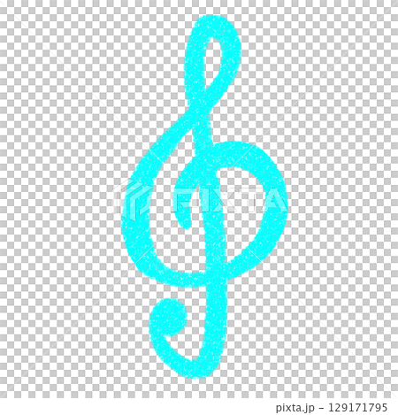 かわいい音符のカラフルイラスト 129171795