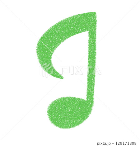 かわいい音符のカラフルイラスト 129171809