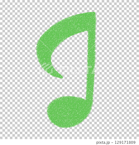 かわいい音符のカラフルイラスト 129171809