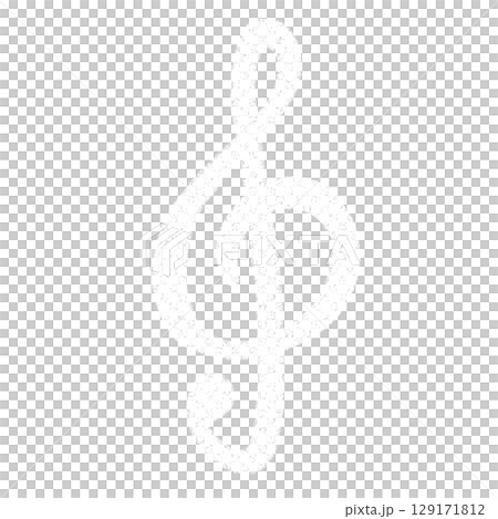 可愛音符的彩色插圖 129171812