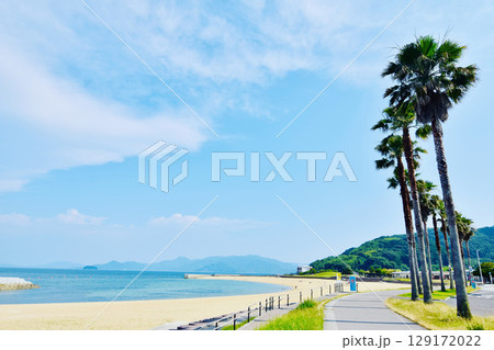夏の美しい砂浜と海3 129172022