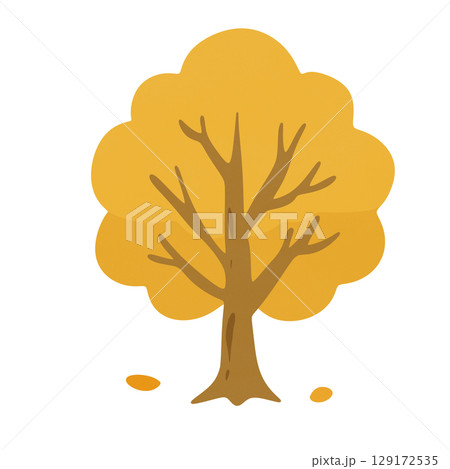 tree with yellow leaves 129172535
