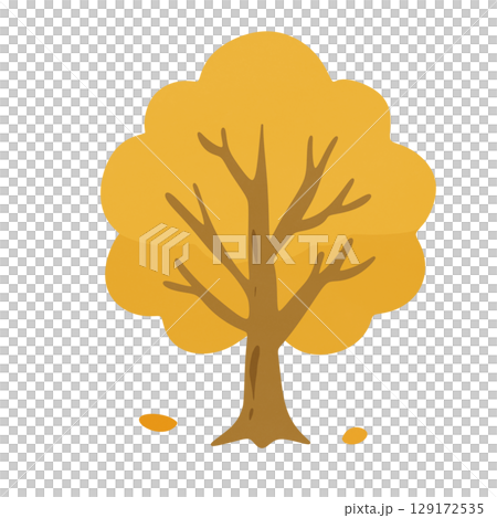 tree with yellow leaves 129172535