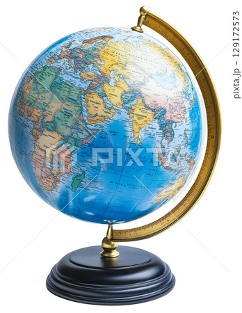 Globe world model isolated on white background png transparent clipart. 129172573