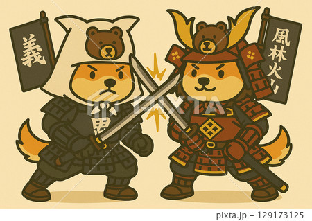 戦国柴武将、刃を交える 129173125