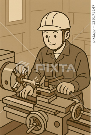 作業現場で作業をする作業員 129173147