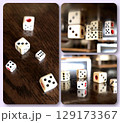 サイコロ,四角,ゲーム,娯楽,数字,賭博,ギャンブル,さいころ,カジノ,ダイス,サイコロ 129173367