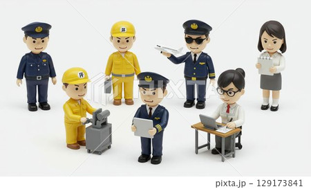 いろんな職業のカプセルトイフィギュア 129173841