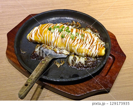 とん平焼き　とんぺい焼き　鉄板焼き 129173935