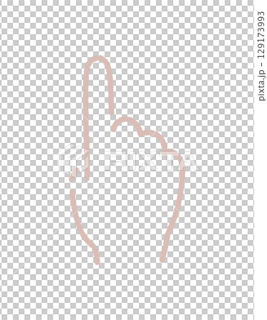 Pointing finger gesture - Cute muted color hand-drawn illustration of pointing, touching, and pointing up Pointing finger gesture - Cute muted color hand-drawn illustration of pointing, touching, and pointing up 129173993