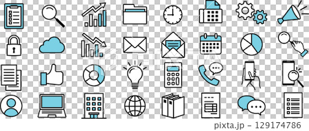 ビジネス向けアイコンセット 129174786