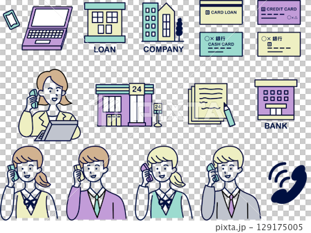 Simple money and business icon set Simple money and business icon set 129175005