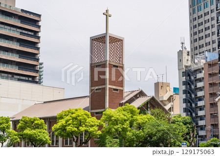 神戸聖ミカエル教会　尖塔　神戸市中央区下山手通 129175063