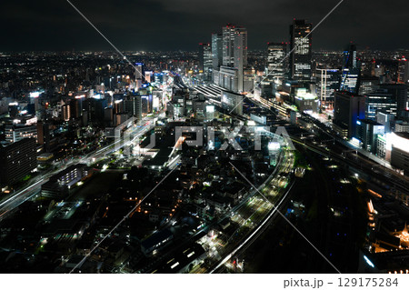 駅周辺の再開発が進むJR名古屋駅周辺(名古屋プリンスホテルスカイタワーより) 駅周辺の再開発が進むJR名古屋駅周辺(名古屋プリンスホテルスカイタワーより) 129175284