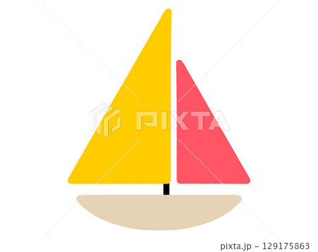 シンプルなヨットのイラスト素材 129175863