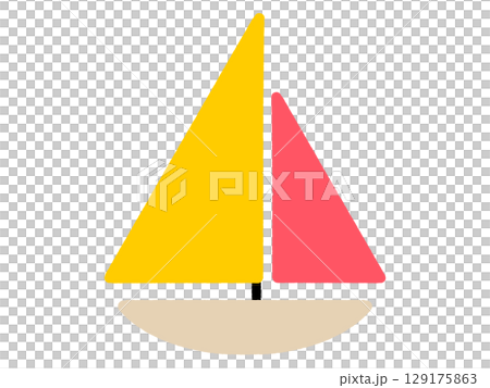 シンプルなヨットのイラスト素材 129175863