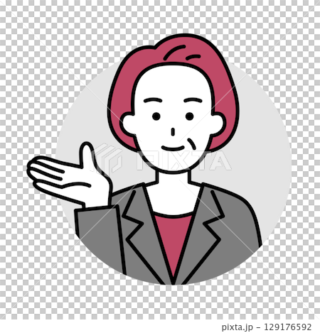 Middle-aged woman in a suit icon (guidance) Middle-aged woman in a suit icon (guidance) 129176592