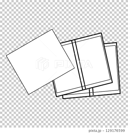 重なったスライスチーズのイラスト 129176599