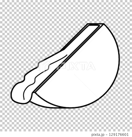 ラクレットチーズのシンプルなイラスト 129176601