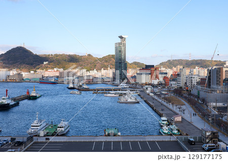 北九州市　門司港　関門海峡ミュージアムからの眺め 129177175