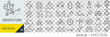 冒険に関するアイコンセット 129177258