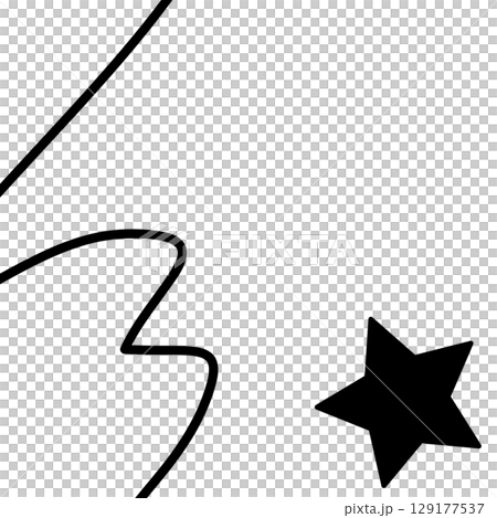 Abstract background with monochrome hand-drawn rough lines and simple star marks 129177537