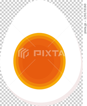 a soft-to-medium boiled egg 129178160