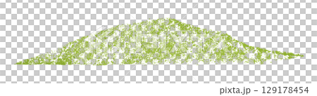 Green crayon brush stroke isolated on transparent background 129178454