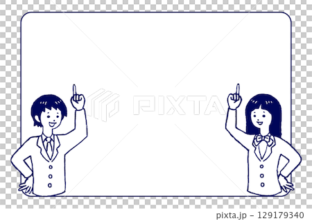 High school students explaining in pose number 1 129179340