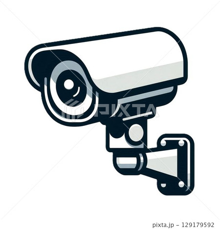 シンプルな防犯カメラのイラスト 129179592