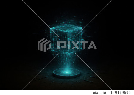 Hologram in the digital space. Hologram in the digital space. 129179690