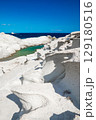White chalk cliffs in Sarakiniko, Milos island, Cyclades, Greece 129180516