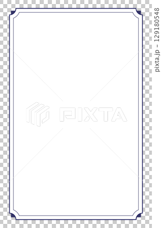 簡約深藍色邊框傳單背景素材傳單明信片背景素材向量透明png 129180548