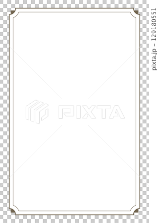 シンプル茶色ブラウンのフレーム枠チラシ背景素材フライヤー ポストカード背景素材 ベクター透過png シンプル茶色ブラウンのフレーム枠チラシ背景素材フライヤー ポストカード背景素材 ベクター透過png 129180551